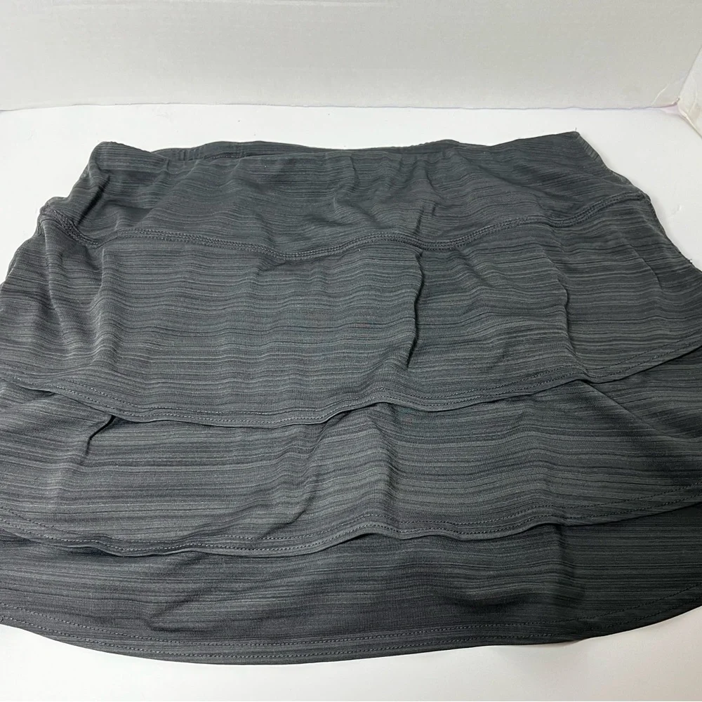 Athleta Black Stripe Swagger Active Skort Skirt